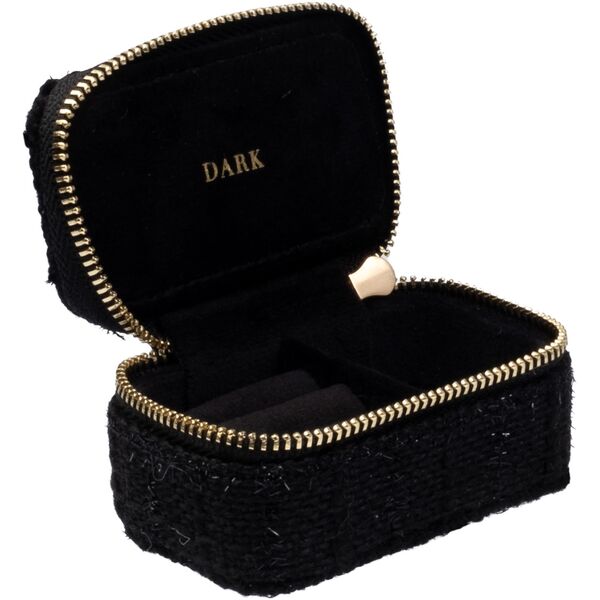 Tweed jewellery box micro, black