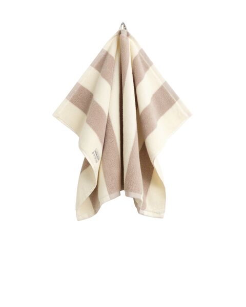 Stripe towel 50x70, silver sand