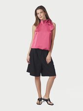Veda heavy sateen top, cherry pink