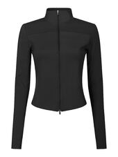 Nolana zip blouse, black