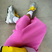 Poppy sneaker, silver glitter