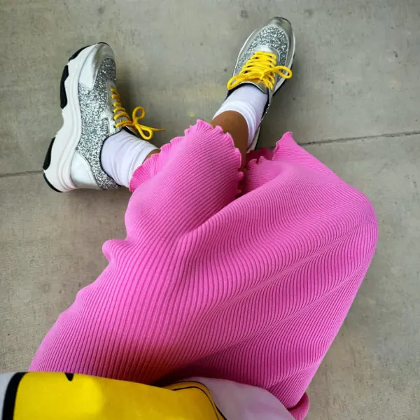 Poppy sneaker, silver glitter