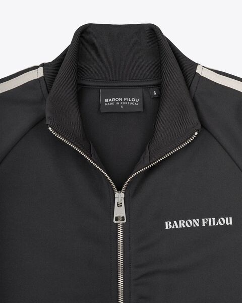 Tracksuit jacket oval backprint Filou CXLVIII, black