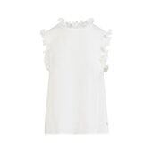 Top with ruffles, off white