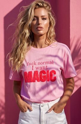 I want magic t-shirt, light pink