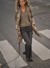 Nova metallic down jacket, brindle