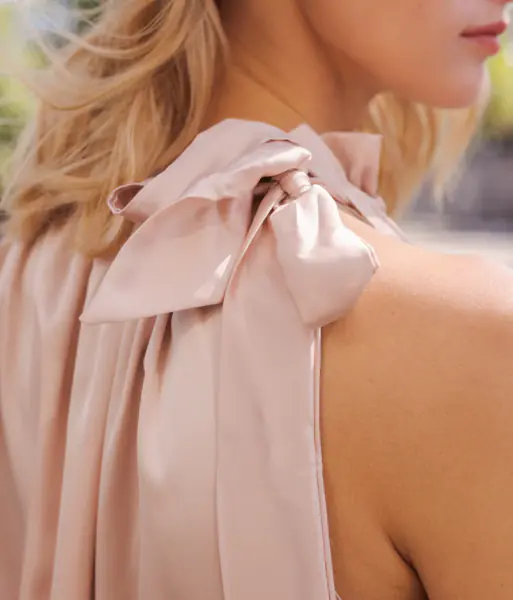 Elisabeth satin top, rose