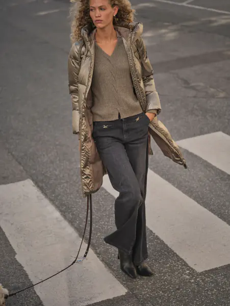 Nova metallic down jacket, brindle