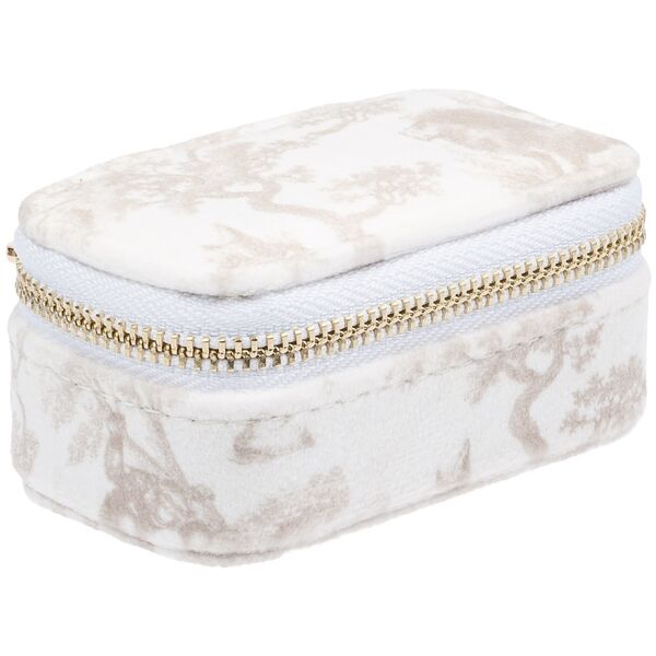 Velvet jewellery box micro, sand savannah pattern
