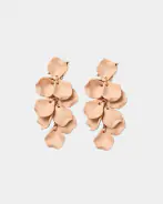 Leaf earrings mini, nude pink