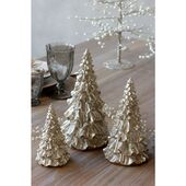 Christmas tree with glitter 25cm, champagne