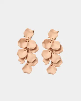 Leaf earrings mini, nude pink