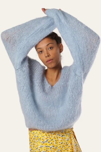 Milana mohair knit, light blue