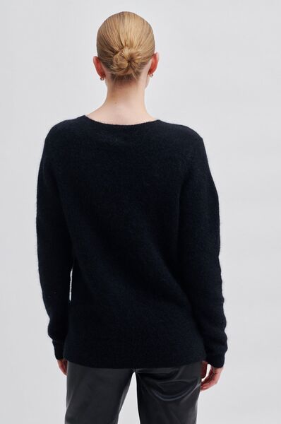 Brook knit new O-neck, black