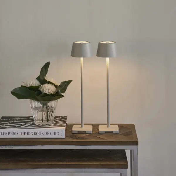 Luminee LED lamp micro USB, flax