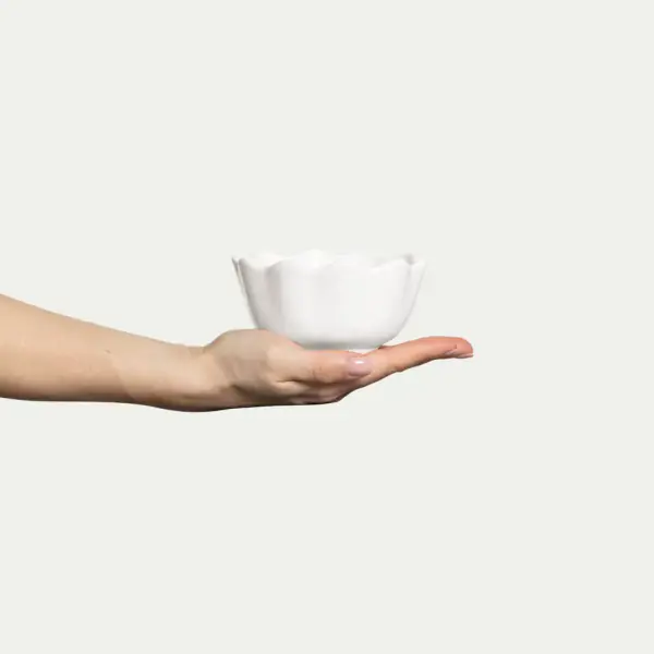 Oyster bowl 13cm, white