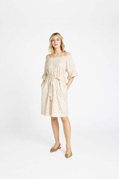 Amalia short dress, cream
