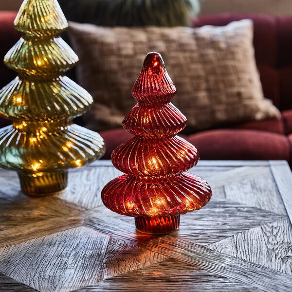 Glacier christmas tree LED, red