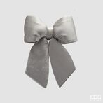 Velvet bow 43x40, grey