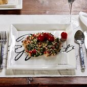 Buon appetito square plate 26x26