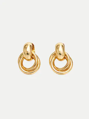 Claude earrings, gold
