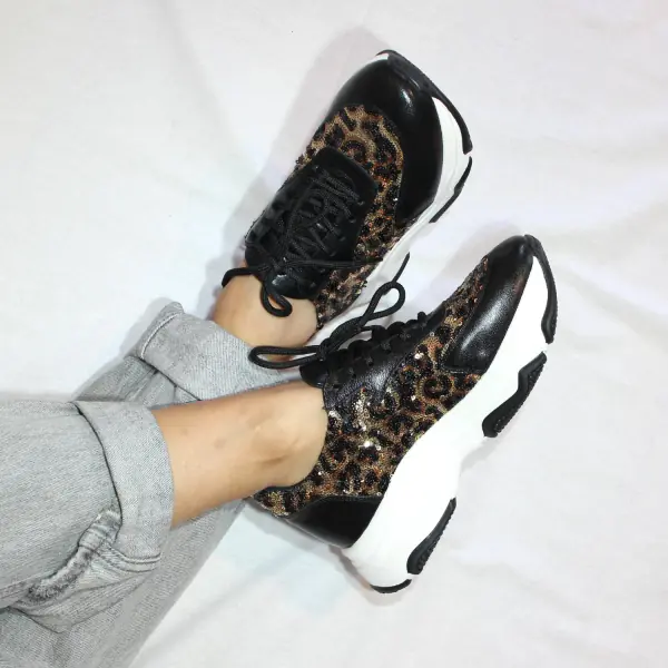 Poppy sneaker, leo glitter