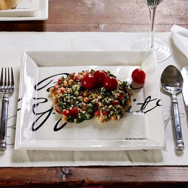 Buon appetito square plate 26x26