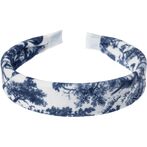 Velvet hair band, navy blue savannah pattern