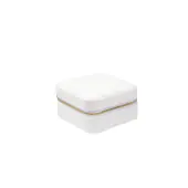 Leather jewellery box mini, off white