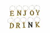 Enjoy drink -lasimerkit, kulta