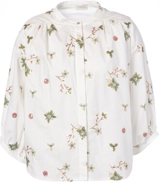 Luna Blouse, Red flower