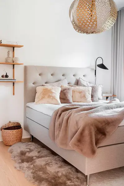 Fluffy blanket 120x180,nougat