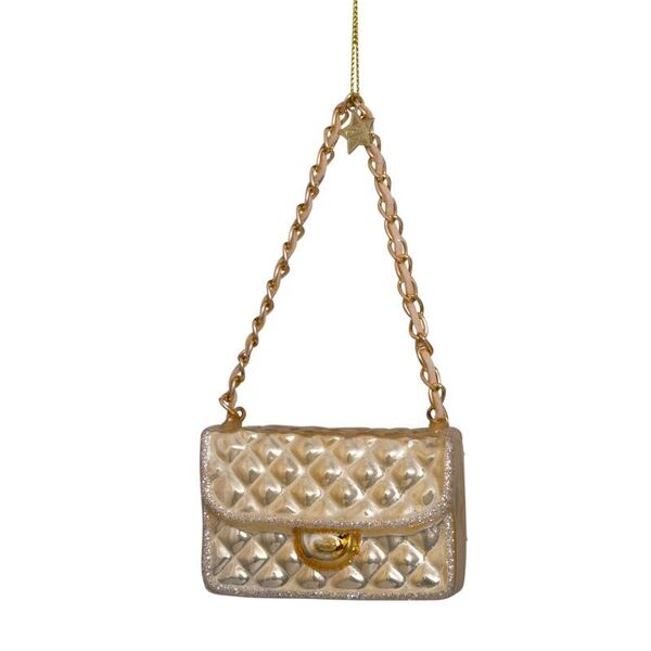 Ornament opal fashion bag 5,5cm, champagne