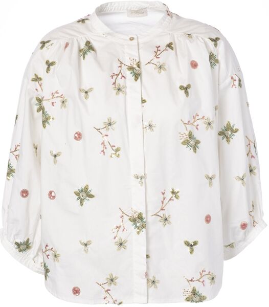 Luna Blouse, Red flower