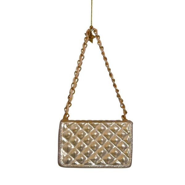 Ornament opal fashion bag 5,5cm, champagne