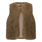 Faux fur vest, taupe