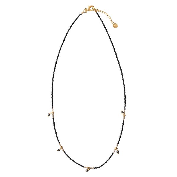 Cocoon black onyx gold necklace
