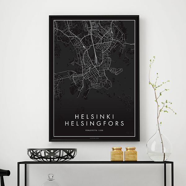 Minimalistinen Helsinki, musta