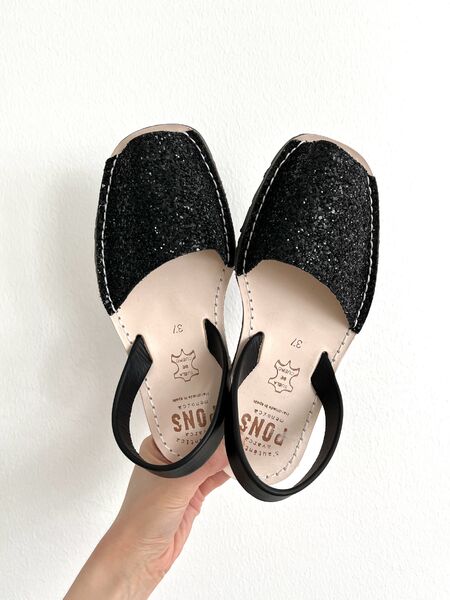 Pons glitter, black