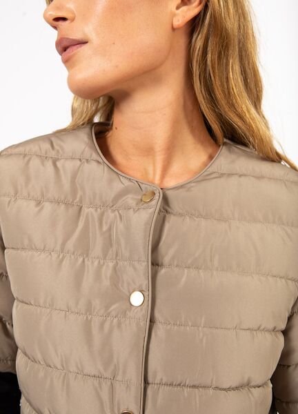Asta quilted short sleeved jacket, sand