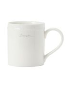 Porcelain mug, white/beige