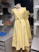 Short Sleeve Ruffle Dress, Yellow