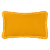 Soleil embroidered cushion cover 30x50, yellow