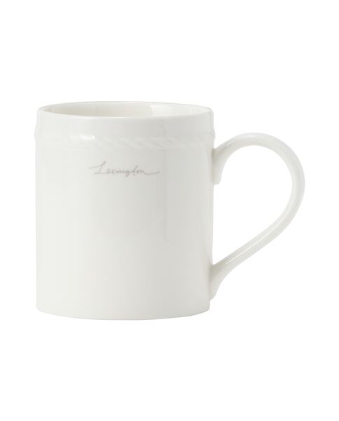 Porcelain mug, white/beige