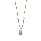 Cherish smokey quartz silver necklace