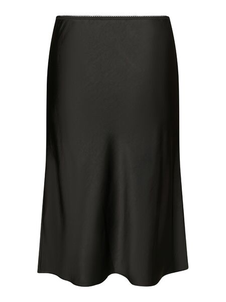 Mindie heavy sateen skirt, black