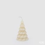 Pine candle 12cm, ivory