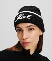K/Signature beanie, black/white