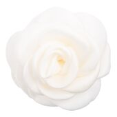 Satin rose hair claw, off white