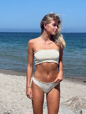 Skin lobster bikini top, ivory